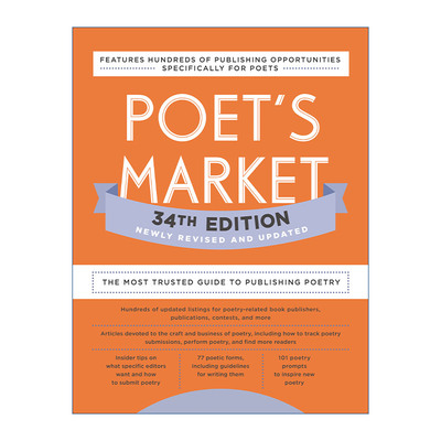 英文原版 Poet's Market 诗人的市场 第34版 值得信赖的诗歌出版指南 Robert Lee Brewer 英文版 进口英语原版书籍