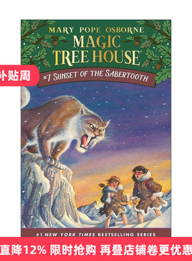英文原版 Sunset of the Sabertooth 神奇树屋7 剑齿虎的日落 英文版 进口英语原版书籍