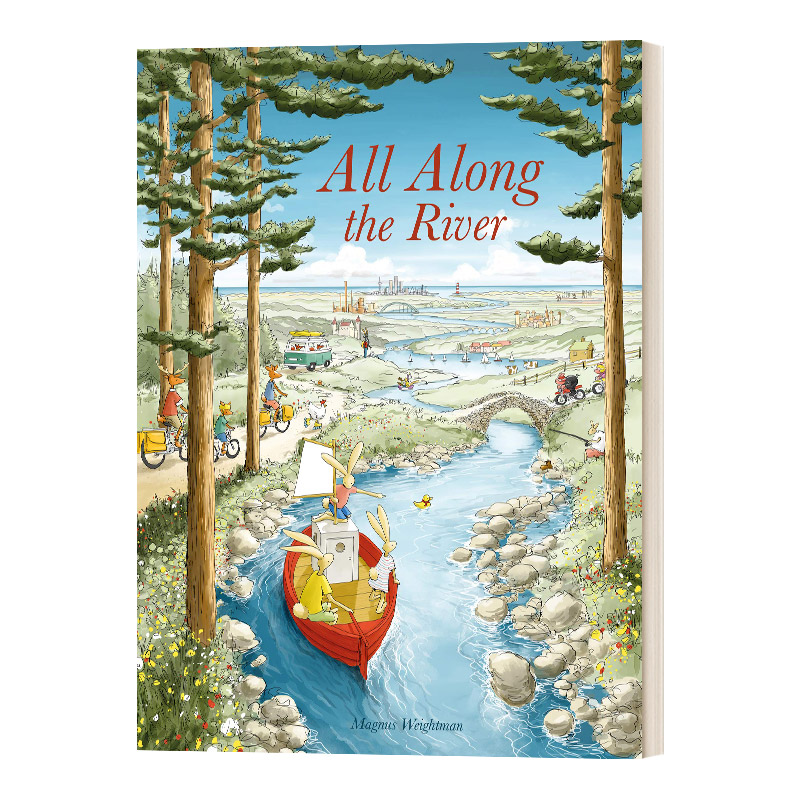 英文原版 All Along the River 在河边 寻找黄色小鸭 Magnus Weightman 精装绘本 英文版 进口英语原版书籍