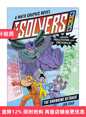 英文原版 The Shrinking Setback 数学漫画小说卷一 学习分数和小数 2024杰出文学作品奖长名单 英文版 进口英语原版书籍