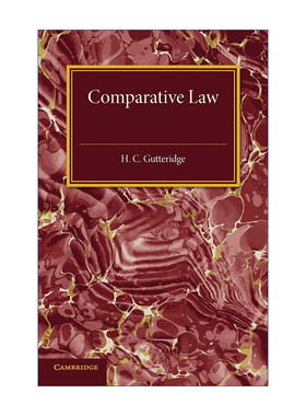 Comparative Law 比较法 法学研究比较方法导论 H. C. Gutteridge进口原版英文书籍