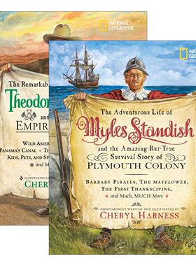 英文原版 Cheryl Harness Histories 2册 儿童历史科普百科 美国国家地理 精装 英文版 进口英语原版书籍