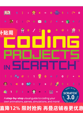 英文原版 Coding Projects in Scratch DK儿童Scratch编程项目 Carol Vorderman 英文版 进口英语原版书籍