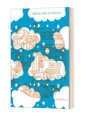 英文原版 Trying Not to Notice 试着不去注意 Will Dinski新作漫画 小人物脱口秀演员都市生活故事 英文版 进口英语原版书籍