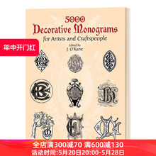 装 英文版 Monograms 5000个艺术家和手工艺人 and for 英文原版 5000 Craftspeople Artists Decorative 饰字母组合