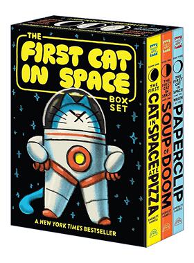 英文原版 The First Cat in Space 3-Book Box Set 一只太空猫3册盒装 英文版 进口英语原版书籍