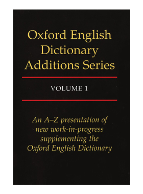 英文原版 Oxford English Dictionary Additions Series Volume 1 牛津英语大词典增补本 精装第一卷 英文版 进口英语原版书籍