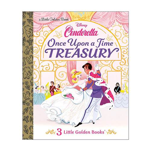 英文原版 Once Upon a Time Treasury Disney Cinderella Little Golden Book 童话镇 迪士尼辛德瑞拉 灰姑娘75周年纪念 3册套装
