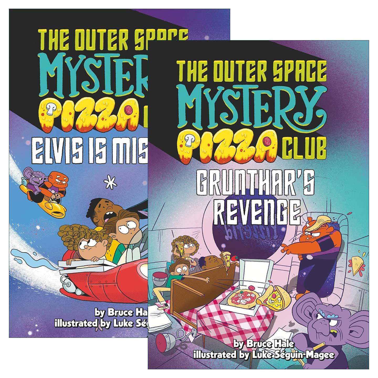 英文原版 The Outer Space Mystery Pizza Club 外太空神秘披萨俱乐部系列2册 儿童科幻推理章节桥梁故事书 进口英语原版书籍