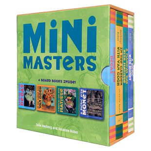 小小艺术家4册盒装纸板书 Mini Masters 英文原版 德加 莫奈 马蒂斯 梵高艺术作品 儿童艺术培养 画集画册 英文版进口英语书籍
