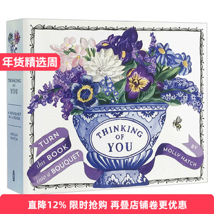 英文原版 Thinking Of You 想着你 成人翻翻立体书 精装 思念你 鲜花立体书 英文版 进口英语原版书籍