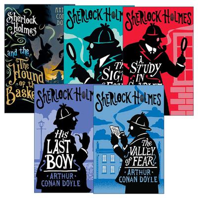 英文原版 Sherlock Holmes 福尔摩斯探案 Alma经典文学系列5册 恐怖谷 最后的致意 柯南道尔 英文版 进口英语原版书籍