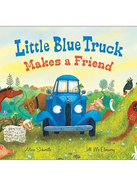 英文原版 Little Blue Truck Makes a Friend 蓝色卡车交朋友 精装绘本 英文版 进口英语原版书籍