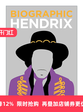 英文原版 Biographic Hendrix 吉米·亨德里克斯 美国吉他手歌手 信息图表式精装名人传记 英文版 进口英语原版书籍