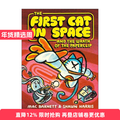 英文原版 The First Cat in Space and the Wrath of the Paperclip 第一只太空猫和回形针之怒 精装全彩漫画进口英语原版书籍