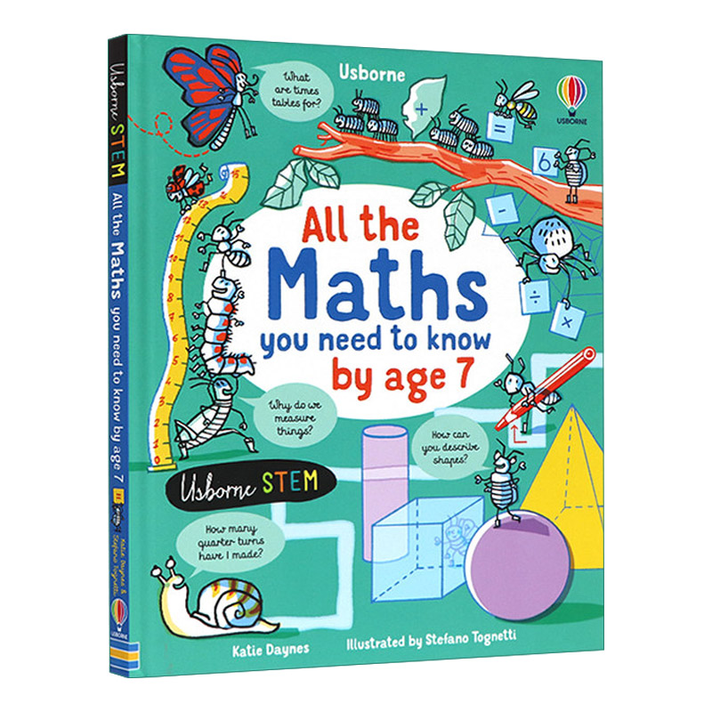 英文原版 All the Maths You Need to Know by Age 7 七岁前你需要知道的数学知识 Usborne 儿童早教读物 英文版 进口英语原版书籍
