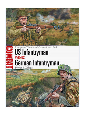 英文原版 US Infantryman vs German Infantryman 二战欧洲战场美国步兵VS德国步兵 1944 对战系列 英文版 进口英语原版书籍