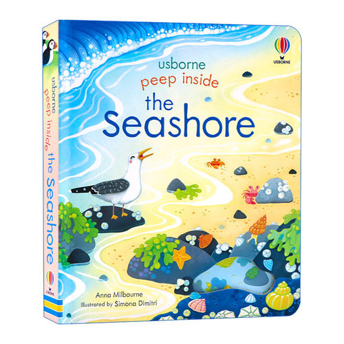 Peep Inside The Seashore 偷偷看里面 海滩 科普知识纸板翻翻书进口原版英文书籍