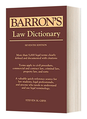 Law Dictionary Steven H Gifis 巴朗法律词典进口原版英文书籍
