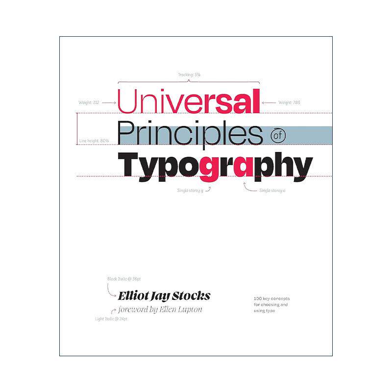 英文原版 Universal Principles of Typography 字体设计通用原则 图案标志设计参考精装 英文版 进口英语原版书籍