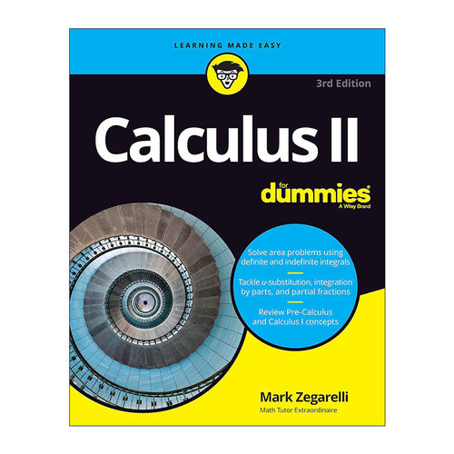 英文原版 Calculus II for Dummies 微积分II 第3版 英文版 进口英语原版书籍