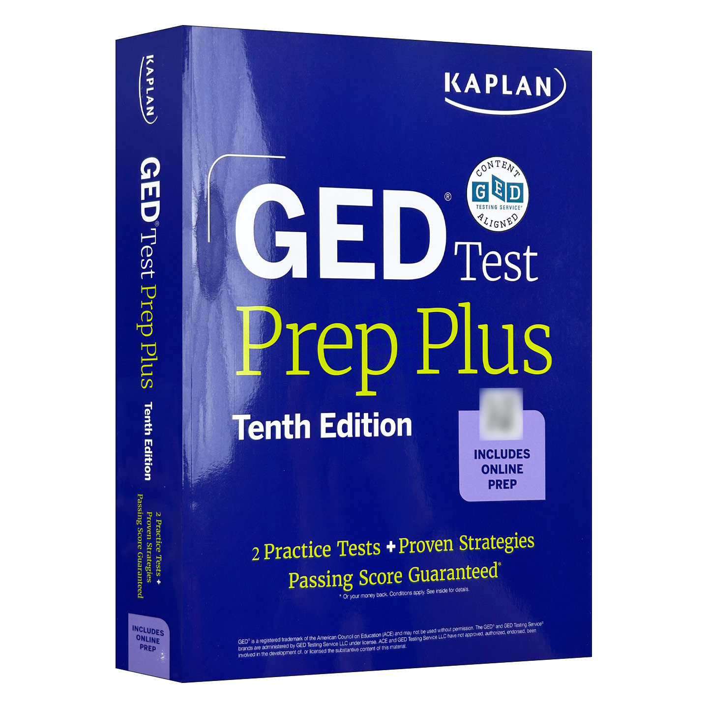 英文原版 GED Test Prep Plus 卡普兰GED考试备考指南 含诊断预测试+2套试题+1千道练习+60小时在线视频教学 进口英语原版书籍