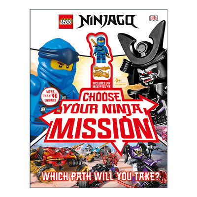 英文原版 LEGO NINJAGO Choose Your Ninja Mission 乐高忍者选择你的忍者任务 带乐高人仔 精装 英文版 进口英语原版书籍