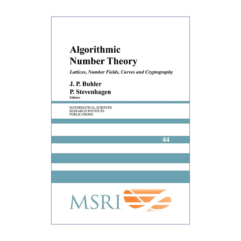 Algorithmic Number Theory 算法数论 剑桥数理研究所刊物系列进口原版英文书籍