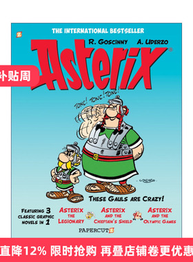 Asterix Omnibus #4 高卢英雄历险记 10-12 合订本 卷四进口原版英文书籍