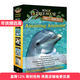 英文原版 Amazing Animals Magic Tree House Fact Tracker Boxed Set 神奇动物神奇树屋 4册套装儿童读物 英文版 进口英语书籍