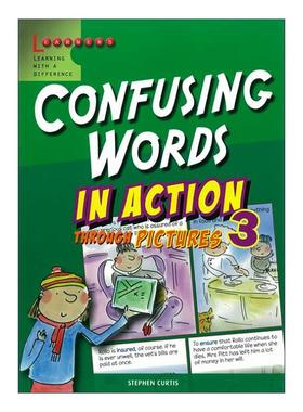 英文原版 Scholastic In Action Confusing Words 3 学乐画中画 易混淆词卷3 英文版 进口英语原版书籍