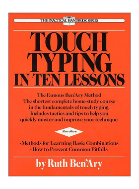 英文原版 Touch Typing in Ten Lessons 触摸打字10课 建立专业商业信函技巧 文字处理指南 英文版 进口英语原版书籍