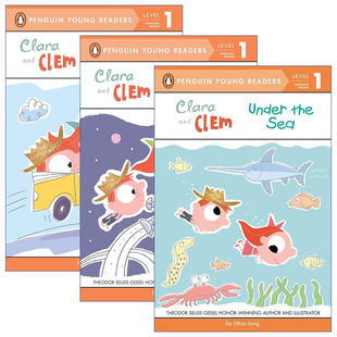 进口英语原版 Penguin Young and Clara Readers 英文原版 书籍 Clem 克拉拉和克莱姆系列3册 Level