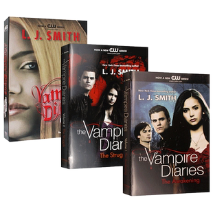 吸血鬼日记 The Vampire Diaries 英文原版小说 美剧原著 吸血鬼恐怖系列小说3本 觉醒 挣扎 愤怒和黑暗归来 英语书籍 L.J.史密斯