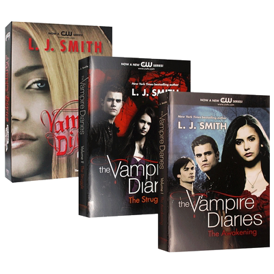 吸血鬼日记 The Vampire Diaries 英文原版小说 美剧原著 吸血鬼恐怖系列小说3本 觉醒 挣扎 愤怒和黑暗归来 英语书籍 L.J.史密斯