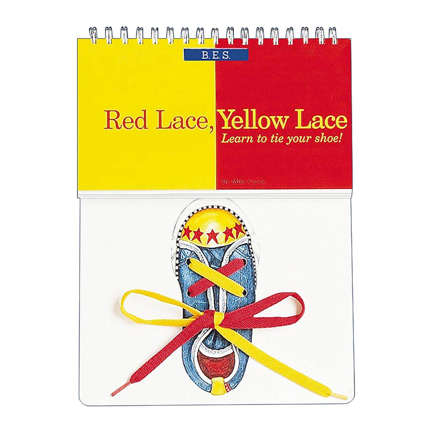 英文原版 Red Lace Yellow Lace 红色蕾丝 黄色蕾丝 系鞋带指南 儿童绘本 锻炼手眼协调能力 纸板书 Mark Casey 进口英语原版书籍