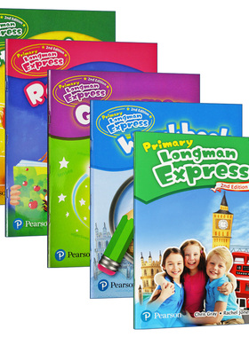英文原版 Primary Longman Express 1A 朗文PLE小学英语一年级上册 新版 一个学期5本套 课本+4本练习册 朗文小学教材1A 进口书籍