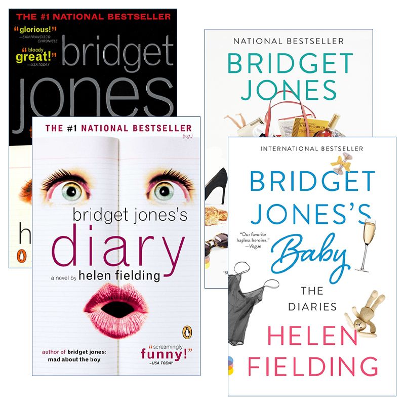 Bridget Jones单身日记系列4册同名电影原著 Helen Fielding进口原版英文书籍