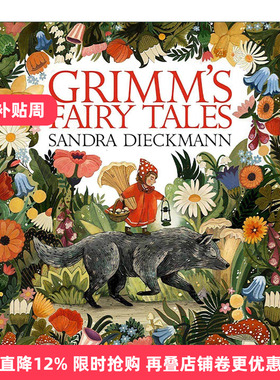 英文原版 Grimm’s Fairy Tales 格林童话 经典插图版精装 插画师Sandra Dieckmann 英文版 进口英语原版书籍