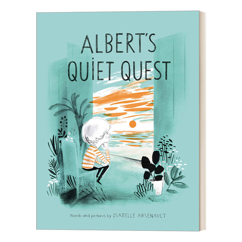 英文原版 Albert's Quiet Quest Mile End Kids Story 阿尔贝的追求 4-8岁儿童精装宠物主题绘本 Isabelle Arsenault 英文版 书籍/杂志/报纸 儿童读物原版书 原图主图