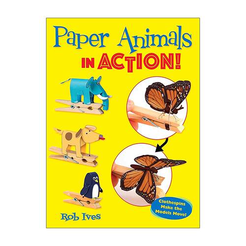 英文原版 Paper Animals in Action 会动的纸动物 折纸 手工制作指南 英文版 进口英语原版书籍