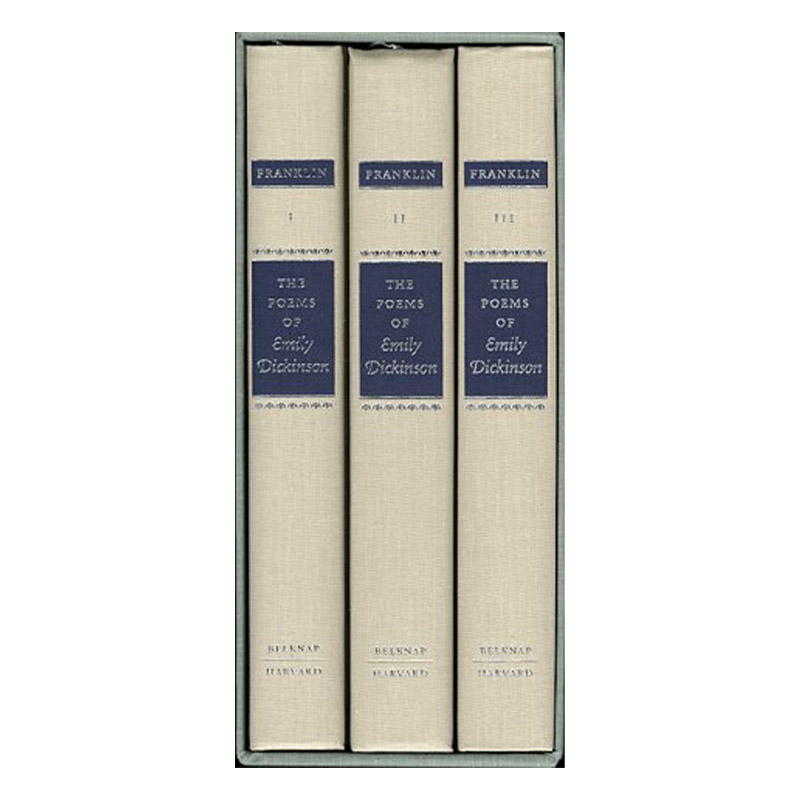 英文原版 The Poems of Emily Dickinson 艾米莉·狄金森诗选 集注版 3册盒装 英文版 进口英语原版书籍