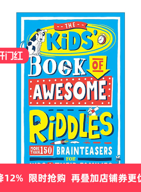 英文原版 The Kids’Book of Awesome Riddles 儿童趣味谜语书 超150个适合孩子和家庭的脑筋急转弯 英文版 进口英语原版书籍