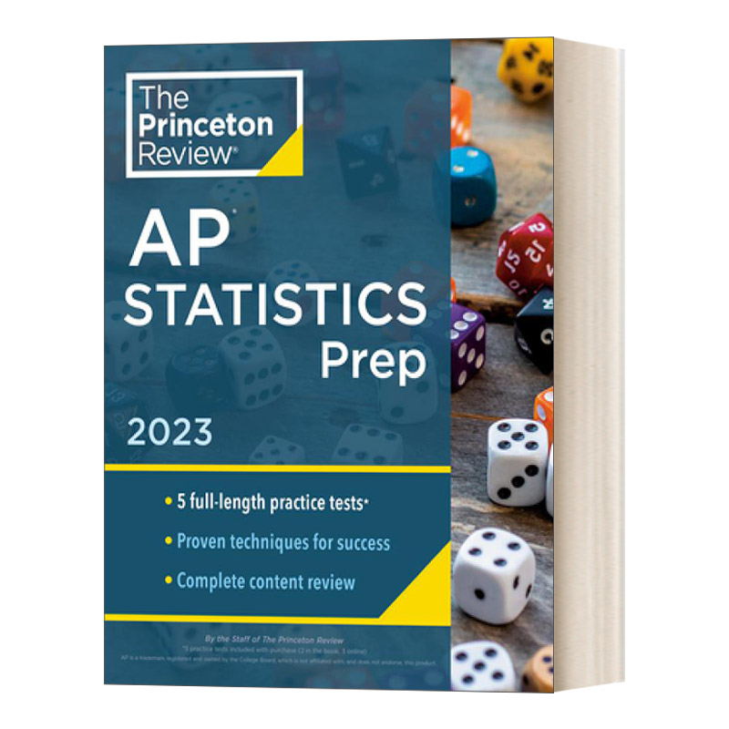 英文原版 Princeton Review AP Statistics Prep  2023 普林斯顿评论AP统计学 2023 英文版 进口英语原版书籍