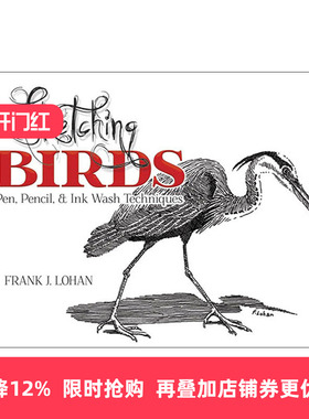英文原版 Sketching Birds 鸟类素描指南 钢笔 铅笔和水墨绘画技巧 Frank J. Lohan 英文版 进口英语原版书籍