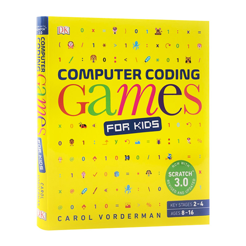 儿童编程游戏指南 Computer Coding Games for Kids 英文原版书 从二进制代码到建筑游戏 编程书籍 进口英语书 DK Children