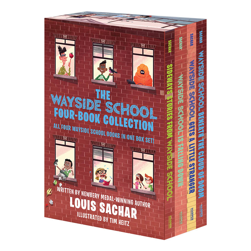 The Wayside School 4-Book Box Set 歪歪路小学1-4册美版进口原版英文书籍