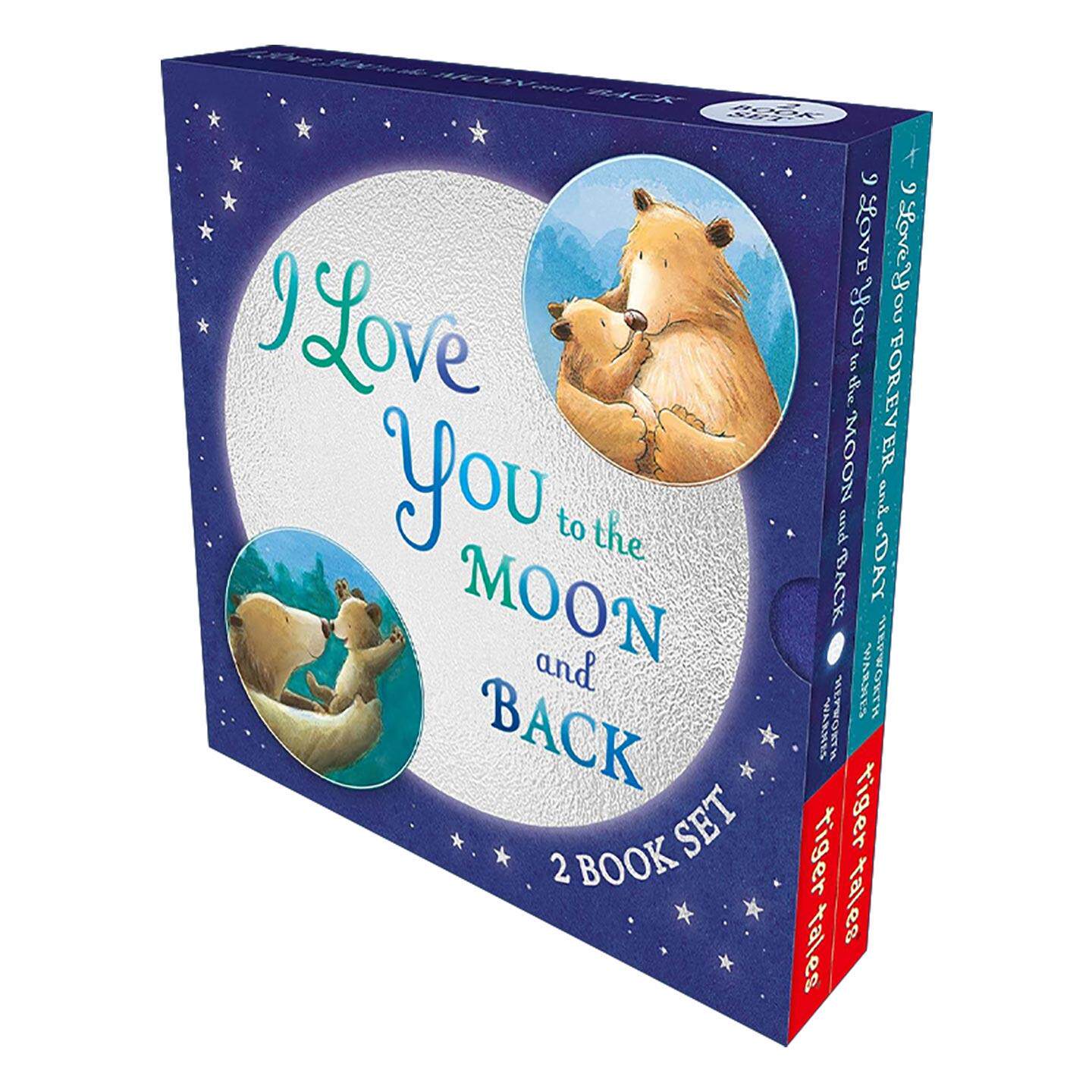 英文原版 I Love You to the Moon and Back 2 Book Set 我爱你到天荒地老 2册盒装套装 儿童经典绘本 我爱你比永远多一天 英文版