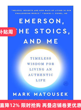 英文原版 Emerson the Stoics and Me 美国斯多葛派的教训 爱默生如何改变你的生活 英文版 进口英语原版书籍