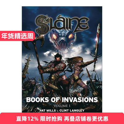 英文原版 Slaine Books of Invasions  Volume 1 斯林 有角之神 摩洛克与戈拉姆 漫画卷一 英文版 进口英语原版书籍